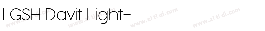 LGSH Davit Light字体转换